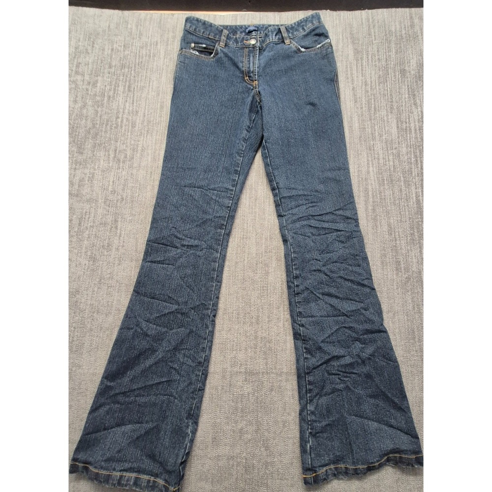 J. McLaughlin women's denim jeans 27 bootcut flare low rise Long 34" medium wash